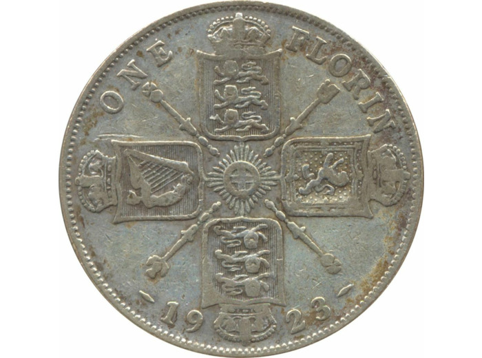 GRANDE BRETAGNE 1 FLORIN (2 SHILLING) GEORGES V 1923 TB+ N2