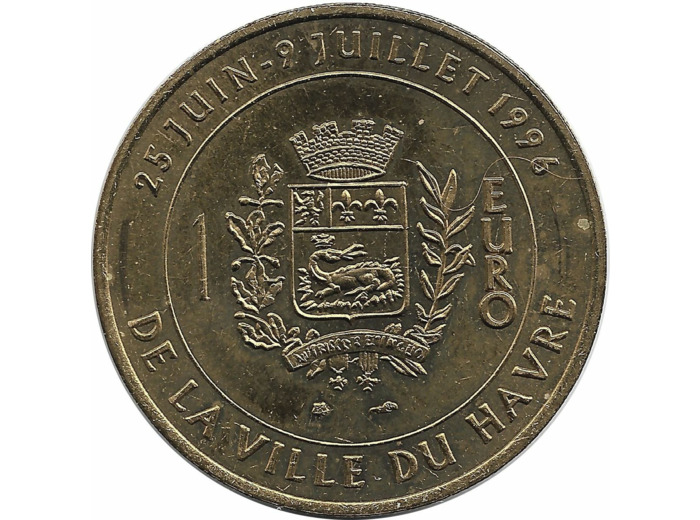 76 SEINE ET MARNE VILLE DU HAVRE 1 EURO du 25-06 au 09-07-1996 euro ecu SUP-