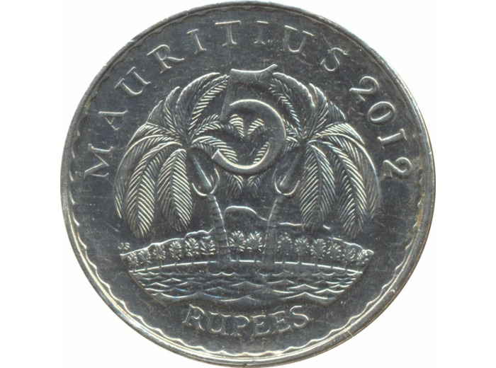 ILE MAURICE 5 RUPEES 2012 SUP N2