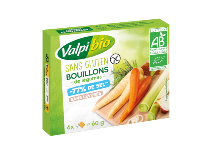 Bouillon de légumes Bio sans gluten-6x10g-Valpi Bio