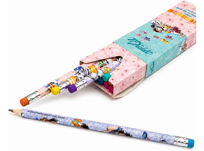 Diddl - Boîte de 12 Crayons à Papier avec Gomme