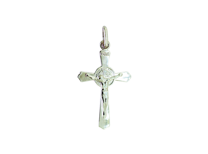 Croix en Argent 24mm - SAINT BENOIT