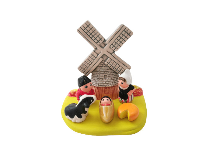 CRECHE en céramique BLOC 8x7cm- HOLLANDE