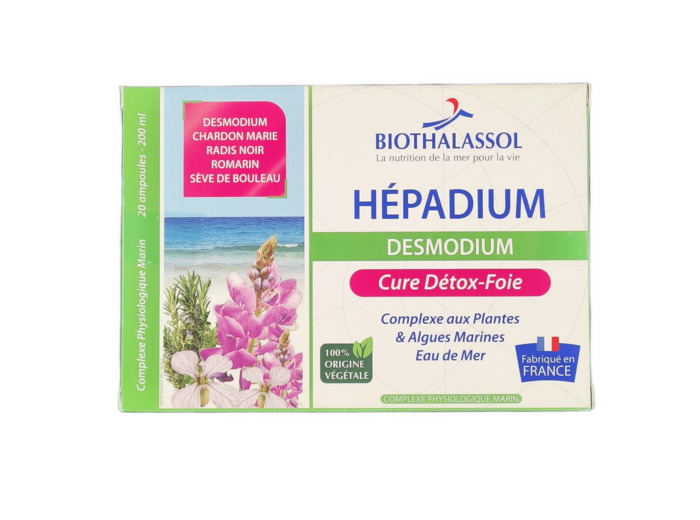 Hépadium Desmodium Cure Détox foie 20 ampoules