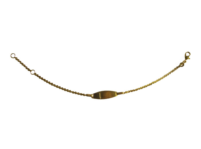 Bracelet en Plaqué Or - IDENTITE BB EGYPTE 16CM