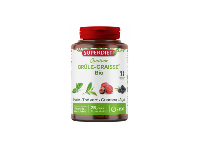 Quatuor Maté Guarana Thé vert Acaï brule graisse 150 comprimés