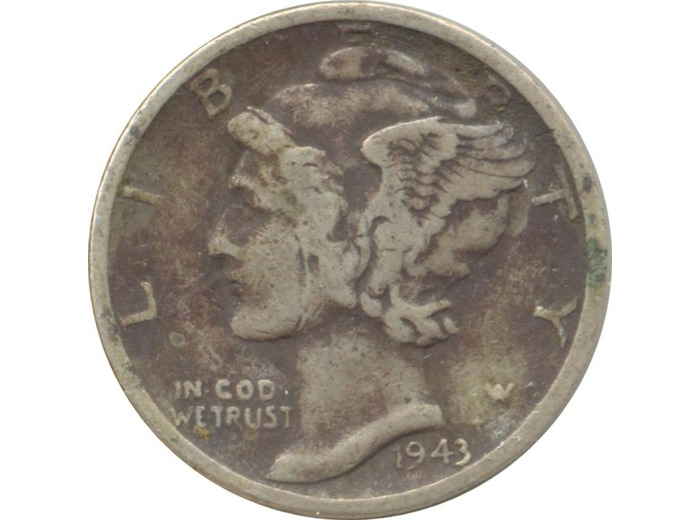 AMERIQUE ( U.S.A ) ONE DIME (10 cents) 1943 D MERCURY DIME TB+ N2
