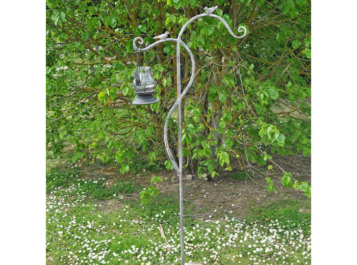 Tuteur double potence patiné 44x07x185 cm