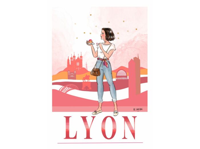Lyon - affiche, carte