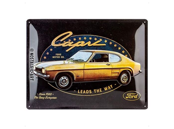 PLaque métal - Ford Capri - 30 x 40 cm - Décoration vintage.