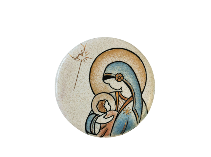 Vierge protectrice blanc D7,3cm - EMAUX DU LIBAN