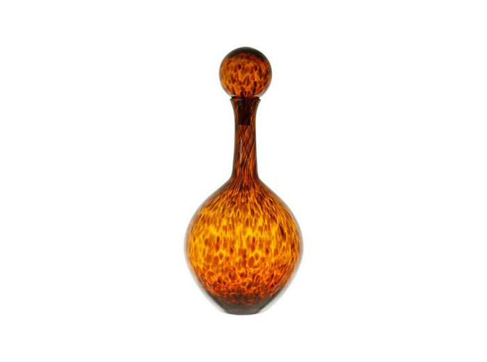 Vase verre Agathe ambre 22xH50cm