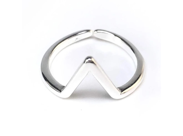 Bague Femme Argent Ajustable Triangle