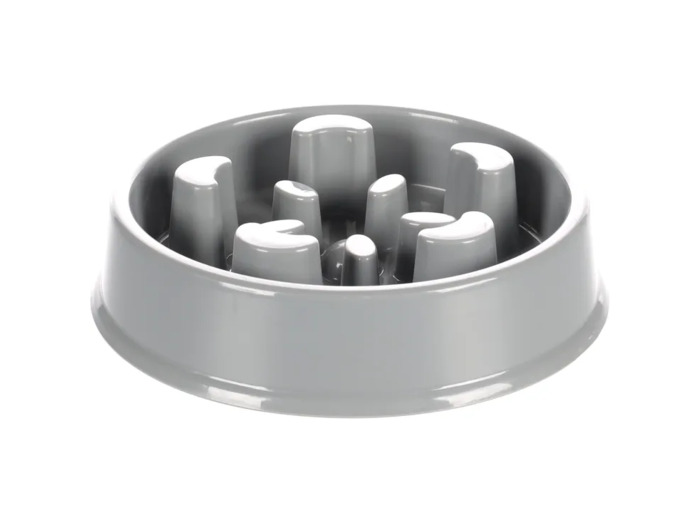 Gamelle anti glouton Baba Slow Feeder gris pour chien - Flamingo