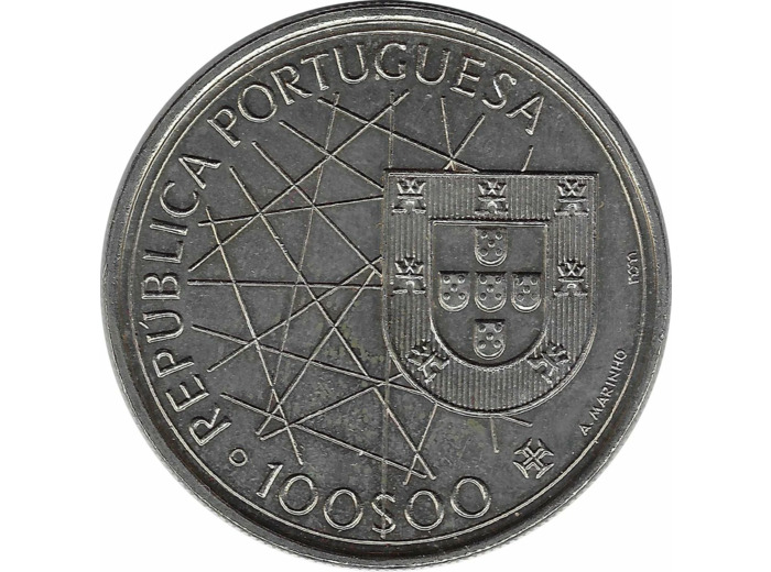 PORTUGAL 100 ESCUDOS 1989 ARCHIPEL DES ACORES TTB+