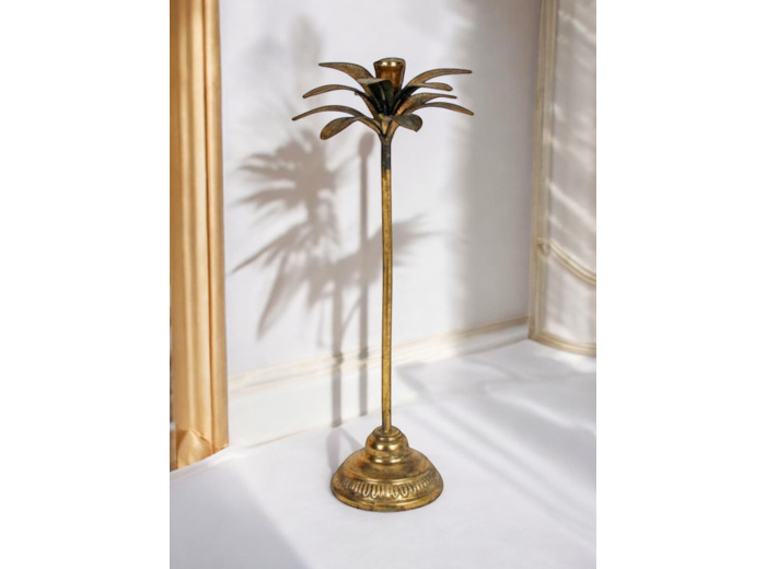 Chandelier palmier doré