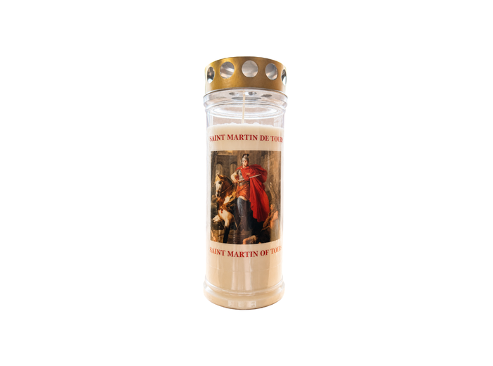 Bougie Funéraire 160 Heures Saint Martin de Tours avec Prière
