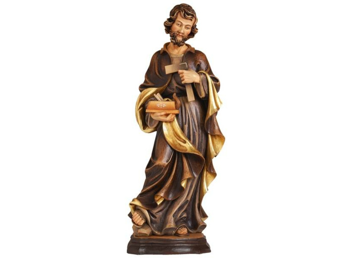 St Joseph en bois 20cm- COULEUR