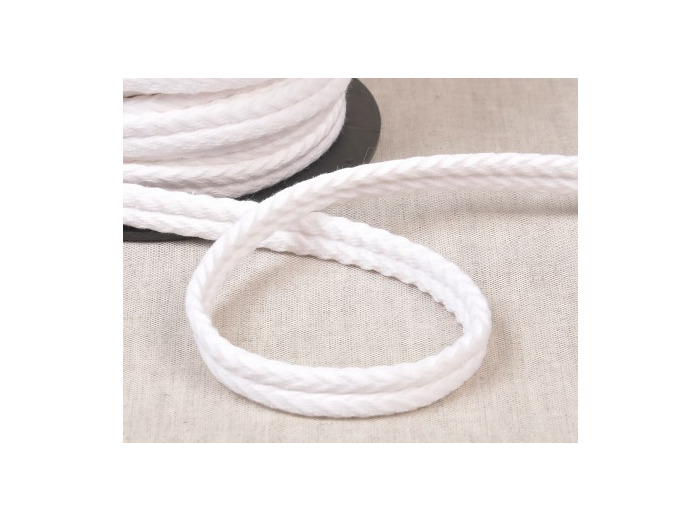 Double passepoil chevron 550 blanc C01 10mm 100% coton le mètre