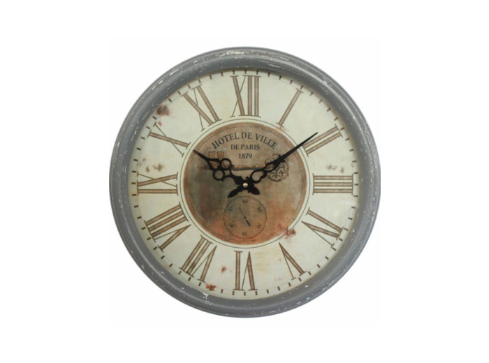 Horloge Murale en Métal "Hotel de Ville Paris 1879" - Élégance Vintage pour Votre Intérieur - Isabelle Rose