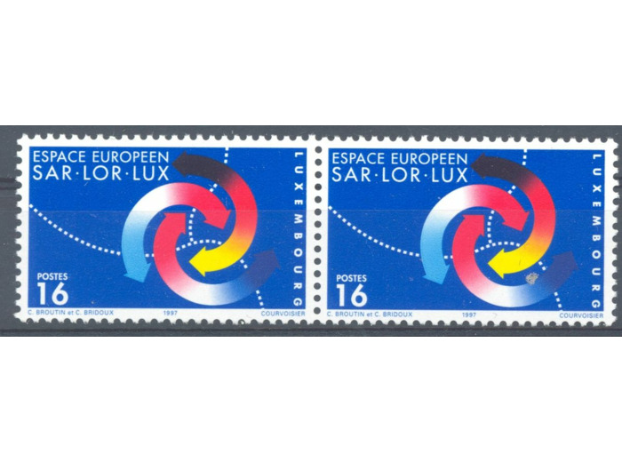 LUXEMBOURG 2 x 16 FRANCS YVERT 1375 NEUF