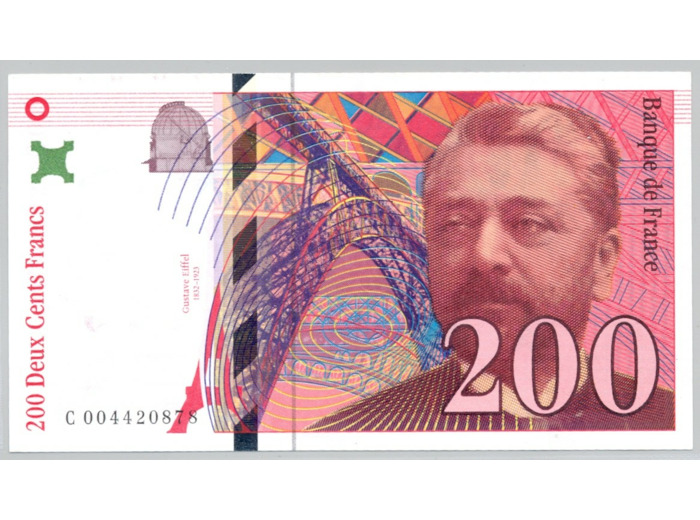 FRANCE 200 FRANCS EIFFEL 1995 Alphabet C 0044 SPL
