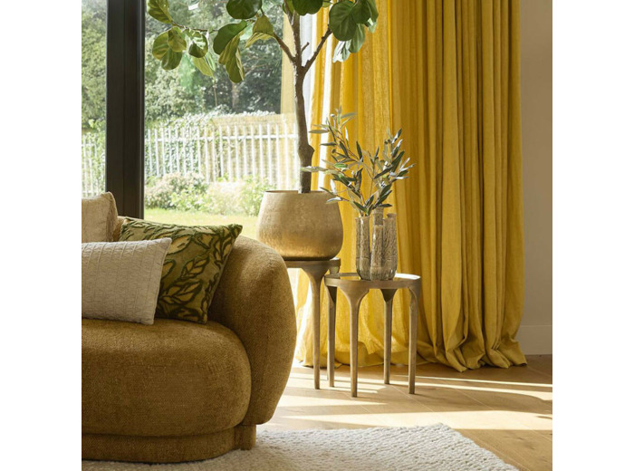 Ensemble table d'appoint Lapaz métal bronze 40x46cm