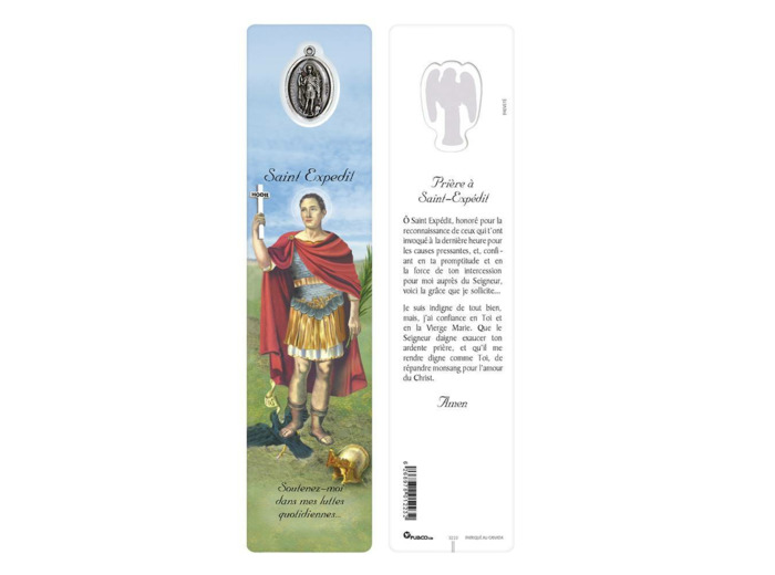 Signet plastifié avec médaille -ST  EXPEDIT