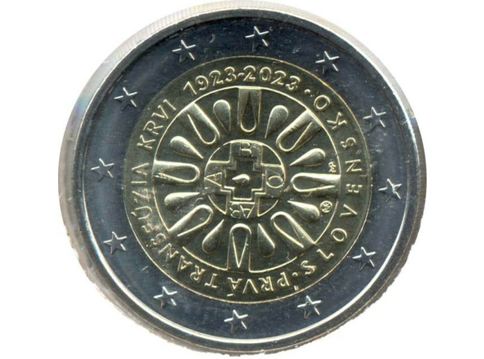 SLOVAQUIE 2023 2 EURO COMMEMORATIVE DON DU SANG SUP