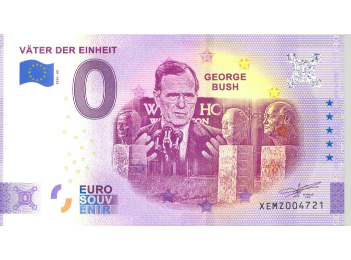 ALLEMAGNE 2020-60 VATER DER EINHEIT GEORGES BUSH BILLET SOUVENIR 0 EURO
