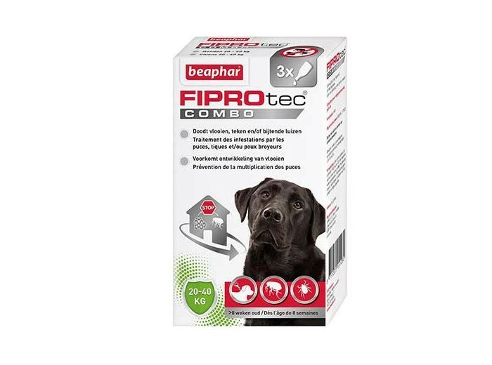 Pipettes antiparasitaires FIPROtec Combo pour grand chien 20-40kg - x3