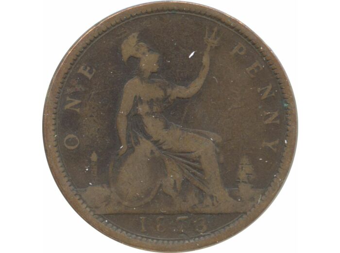 GRANDE BRETAGNE 1 PENNY VICTORIA 1873 TB