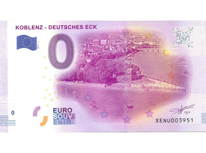 ALLEMAGNE 2017-1 KOBLENZ  BILLET SOUVENIR 0 EURO TOURISTIQUE NEUF