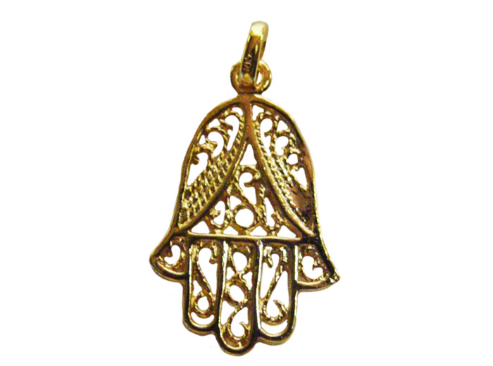 Pendentif en Plaqué Or - MAIN FATMA FILIGRANE