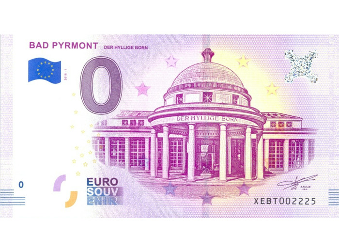 ALLEMAGNE 2018-1 BAD PYRMONT BILLET SOUVENIR 0 EURO TOURISTIQUE NEUF
