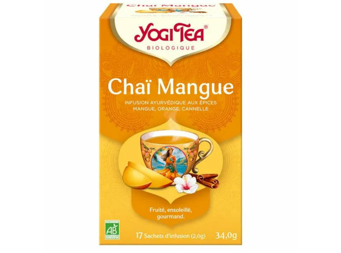 Chaï Mangue BIO-Yogi Tea-17 Sachets-Infusion Ayurvédique Fruitée
