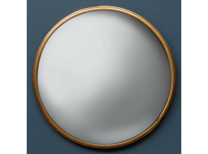 Miroir convexe moucheté doré 21cm