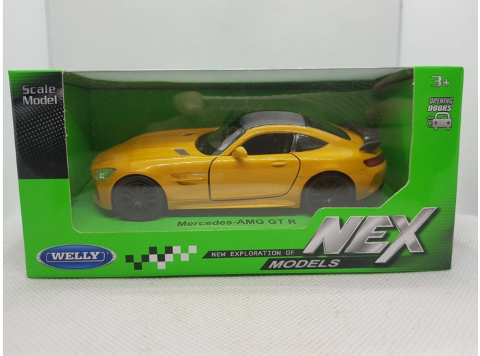 MERCEDES AMG GT R JAUNE WELLY 1/32-1/38 BOITE NEUF