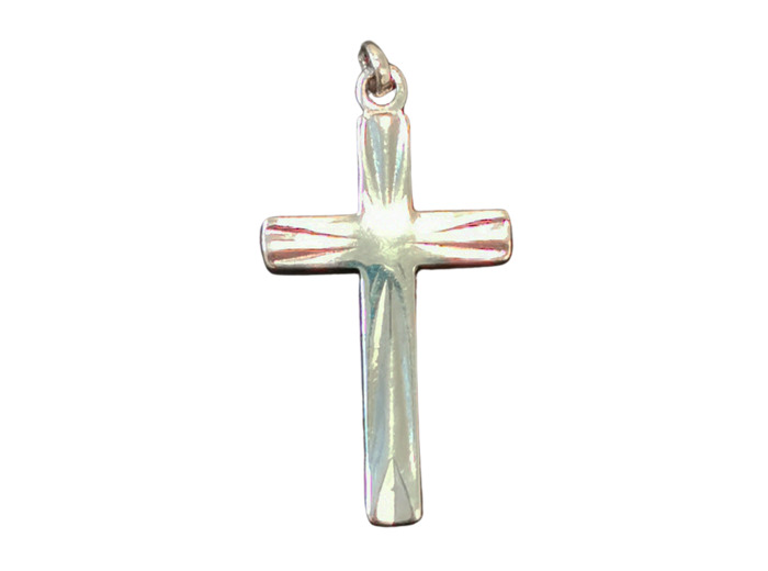 Croix en Argent 925 25mm - DIAMANTEE