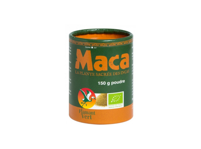 Maca Bio en poudre 150 gr en boite ECOCAN Flamant Vert