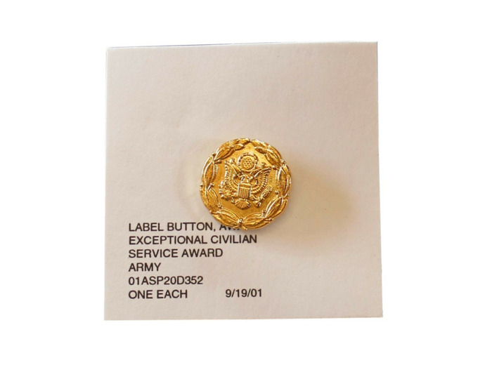 Bouton de revers "Service exceptionnel" US Army