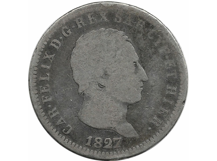 SARDAIGNE 2 LIRE CHARLES-FELIX 1827 P B+