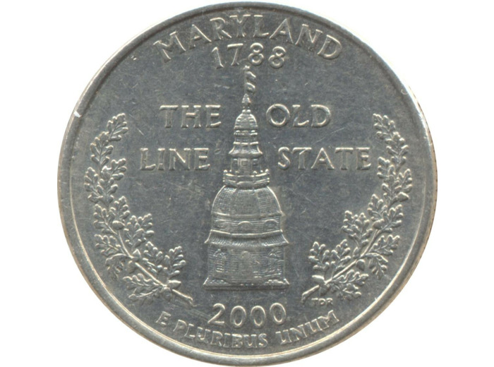 AMERIQUE ( U.S.A ) QUARTER DOLLAR (1/4 DOLLAR) 2000 D MARYLAND TTB+