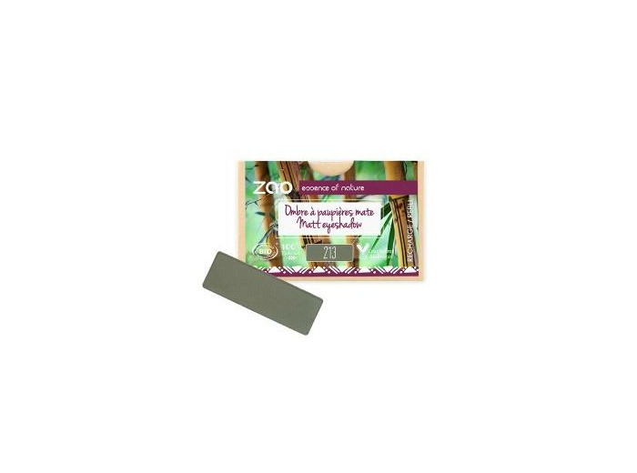 Recharge Ombre à paupières nacrée rectangle 213 Vert militaire-Zao Make up