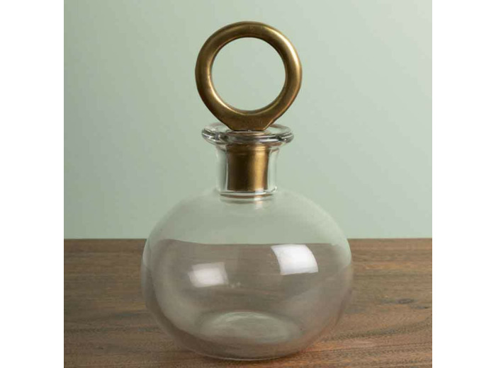 Carafe et bouchon anneau 18x12cm