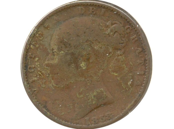 GRANDE BRETAGNE 1 FARTHING VICTORIA 1858 TB+