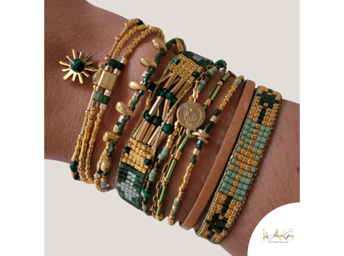 BRACELET MANCHETTE GREEN PURITY