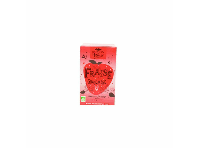 TISANE FRAISE GINGEMBRE 16X1,8G Romon Nature