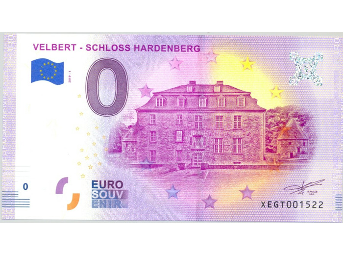 ALLEMAGNE 2019-1 VELBERT- SCHLOSS HARDENBERG BILLET SOUVENIR 0 EURO