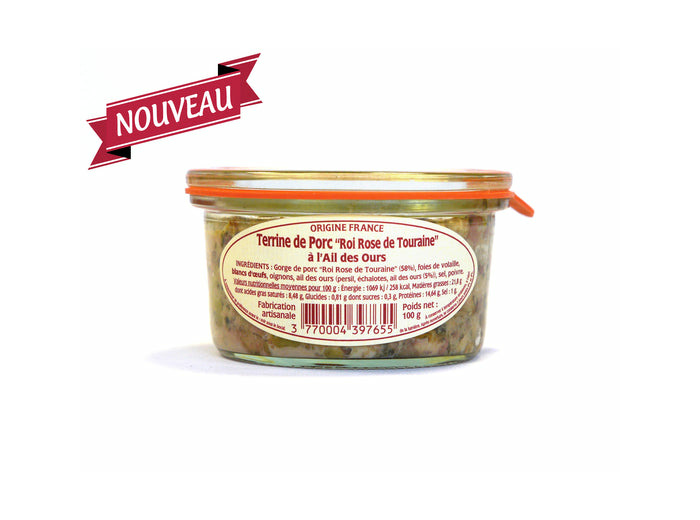 Terrine de Porc “Roi Rose de Touraine” à l’ail des Ours 100 g